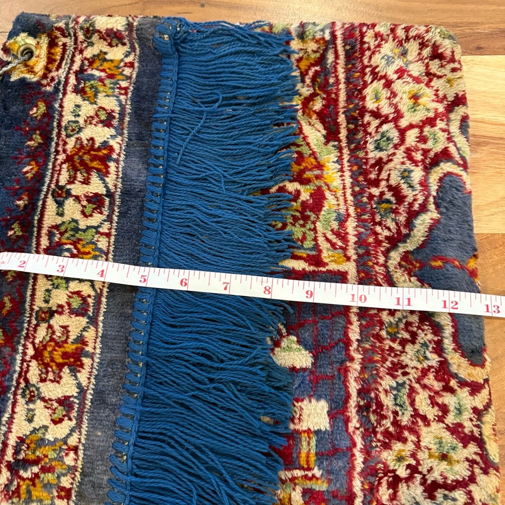 Groovy Bohemian style 1970s Carpet Fringed Tote Bag - Picture 14 of 16